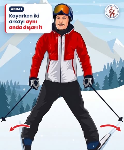 Kayarken iki arkayı aynı anda dışarı it