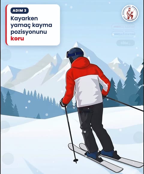 Kayarken yamaç kayma pozisyonunu koru